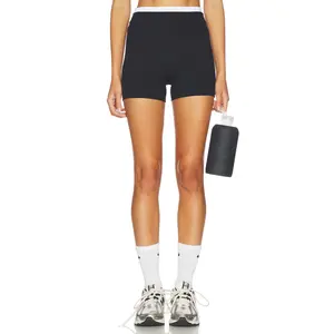 Gold Hinge Double Waist Strydeform Short in Black & White