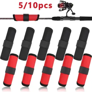 5/10 Pcs Fishing Lure Wraps for Safe Bait Storage, Fishing Tackle Organizer, Hook & Lure Protectors with Hook and Loop Fastener, Essential Fishing Accessories