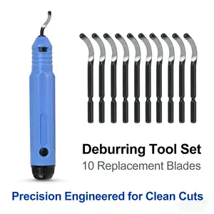 Professional Deburring Tool Kit, Stainless Steel Blade, Hand Deburrer for Metal, Wood, 3D Prints and Plumbin-10