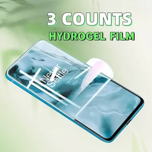 3PACK Front Hydrogel Film Suitable For ONEPLUS 12 12R 10 R 10R 10T 10Pro 11 11R Full Cover, Nubber-Free, Self-Healing Soft Film, TPU Films Sticker Glossy Screen Protector, Screen Protection | Smooth Touch |