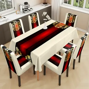 2/5/7PCS Chair covers set, Stretch chair slipcovers, print, elastic polyester sliding cover, sewn closed, detachable cleaning, suitable for home, office, hotel chair decoration