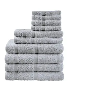 Mainstays 10-Piece Towel Set – Upgraded Softness & Durability | Grey