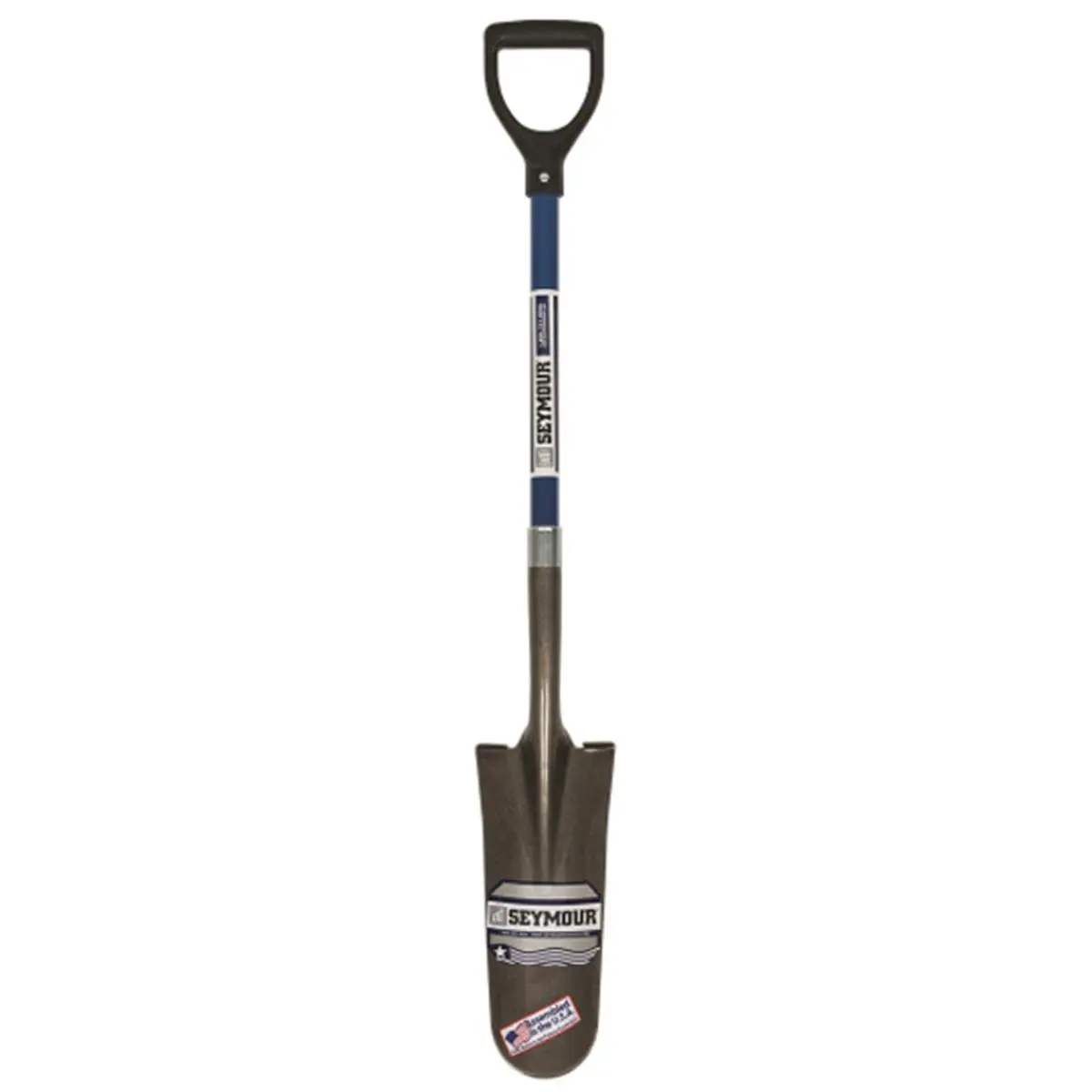 Seymour Midwest S500 212 MAIN D-Grip Drain Spade Tool, 28 in. Fiberglass Handle, Poly Grip, Forward Step Design