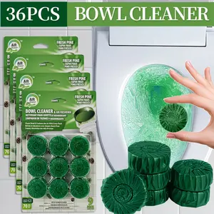 9-Pack Automatic Toilet Bowl Cleaner Tablets – Powerful Stain Remover & Long-Lasting Deodorizer, Low Odor Freshness, 3 Scents, Safe for Plastic Toilets & RV Use