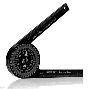 Aluminum Miter Saw Protractor |     7-Inch Rust Proof Angle Finder Featuring Precision Laser Engraved Scales Professional Miter Saw Protractor with Measuring Rulers for Angle Finder Carpentry, Crown Molding Tool & Baseboard building trade men deAB10TitanF
