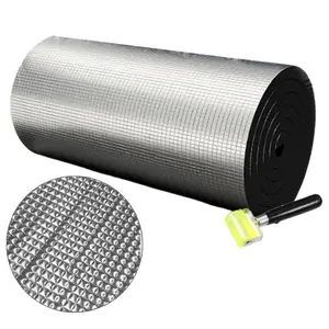 Thermal Sound Deadening Insulation Foam Roll - 6.6FTx3.3FT(200CMx100CM) 0.4Inch Thick, Adhesive Reflective Aluminum Premium Foam Core, Radiant Barrier Heat Guard Universal for Auto & Home Energy Conservation