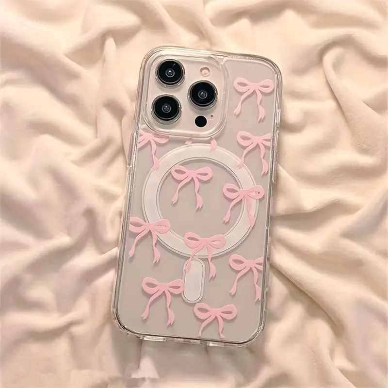 Dreamy bow sweet mobile phone case, suitable for iPhone 16 15 14 Pro/Pro Max/Plus 13 12 11 Pro/Pro Max, non-slip and shockproof, can be used as a girlfriend gift Protector Screen Protector