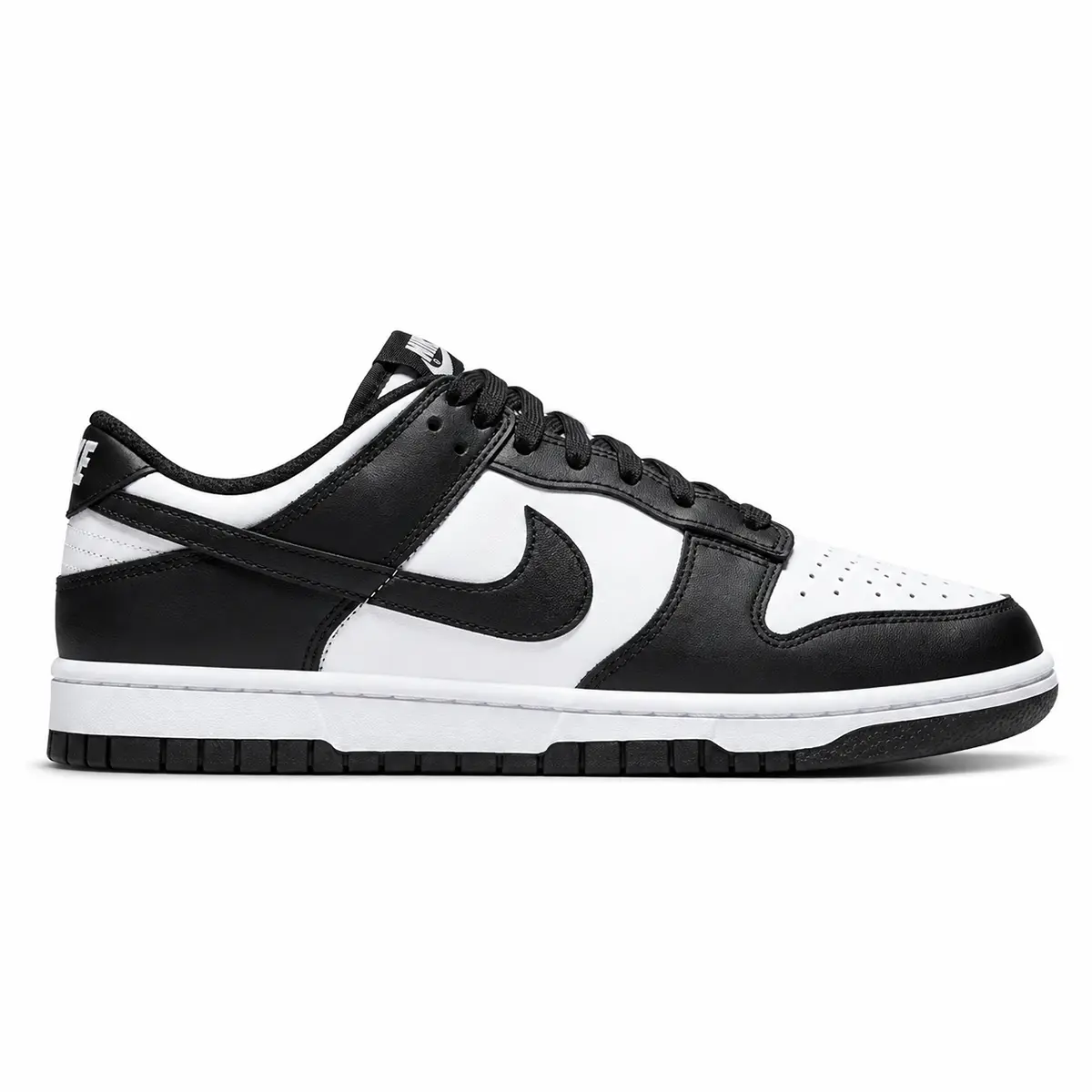 Nike Women's Dunk Low Retro White & Black Panda Graphic Sneakers Comfortable Casual Wear for Retro Inspired Style (SKU:  DD1503-101 )