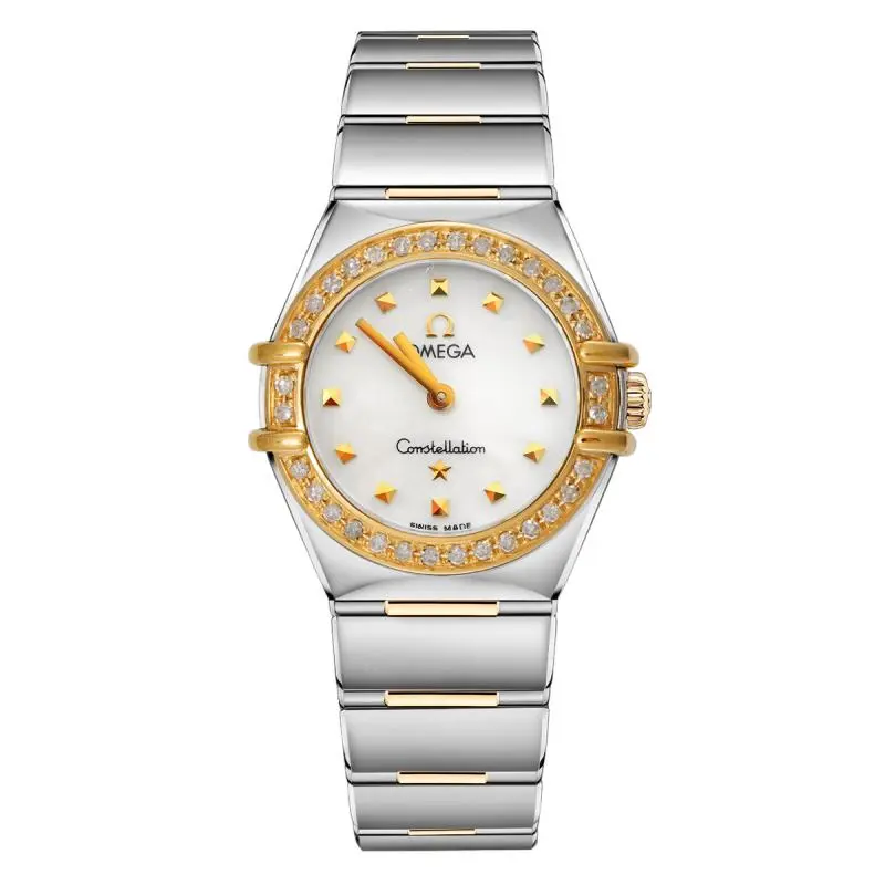 Omega Constellation Ladies Watch with Diamond Bezel, Model 1361.71.00, 22.5mm Dial, WHT019828
