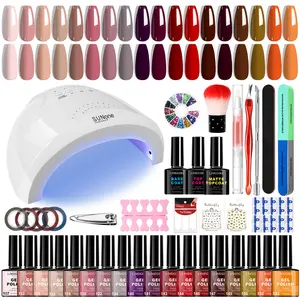 SUTone In-stock Nail Lamp, Complete Tool Set for Home Use, Professional Nail Polish Gel Kit, Manicure & Cutics Setup for Beginners