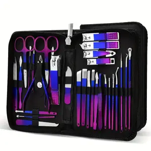 30-Piece Nail Clipper Set,Stainless Steel Nail Clippers,Cuticle Scissors