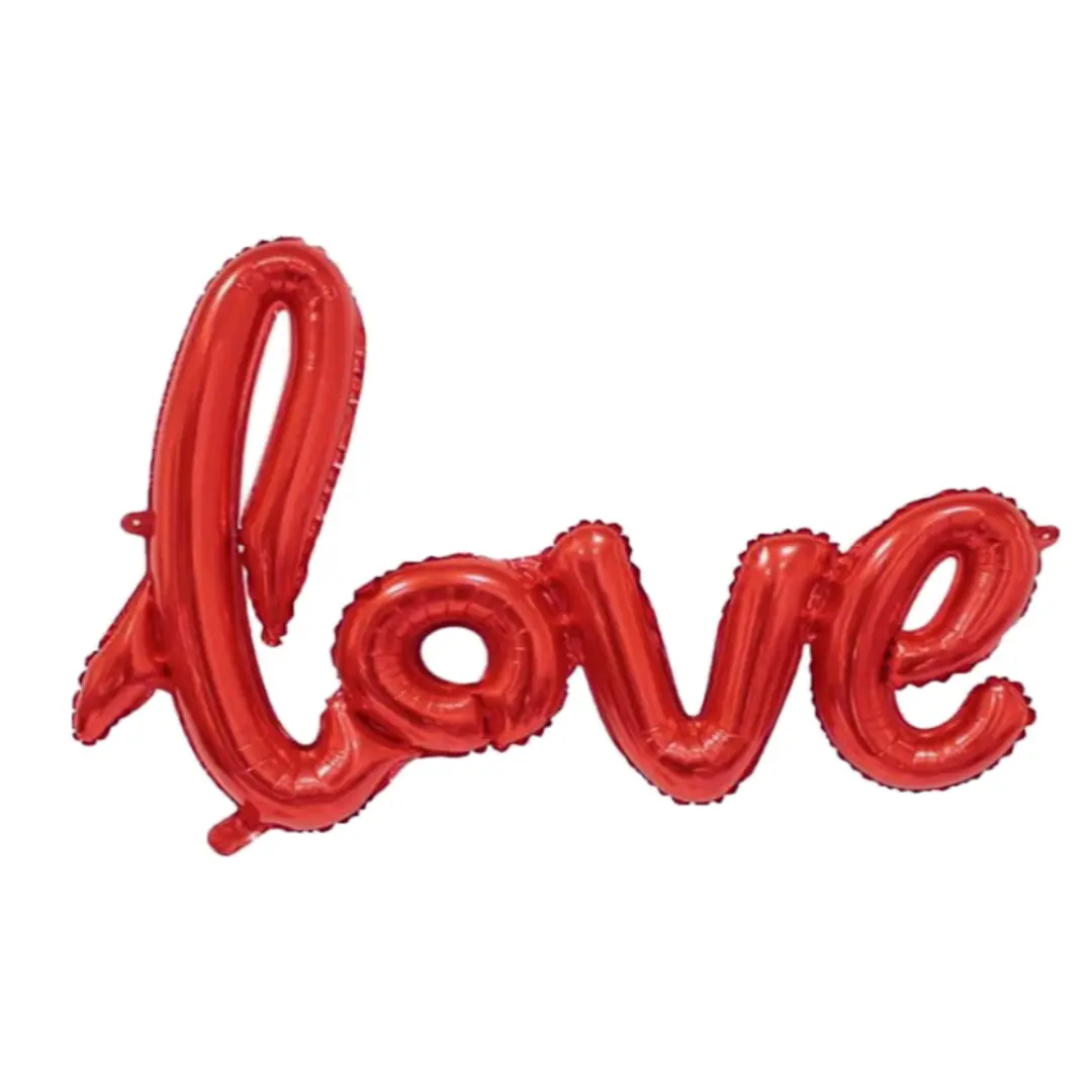 Apintop 42inch Red LOVE Foil Balloon Reusable Banner for Romantic Valentine’s Day, Wedding, Anniversary & Party Decorations