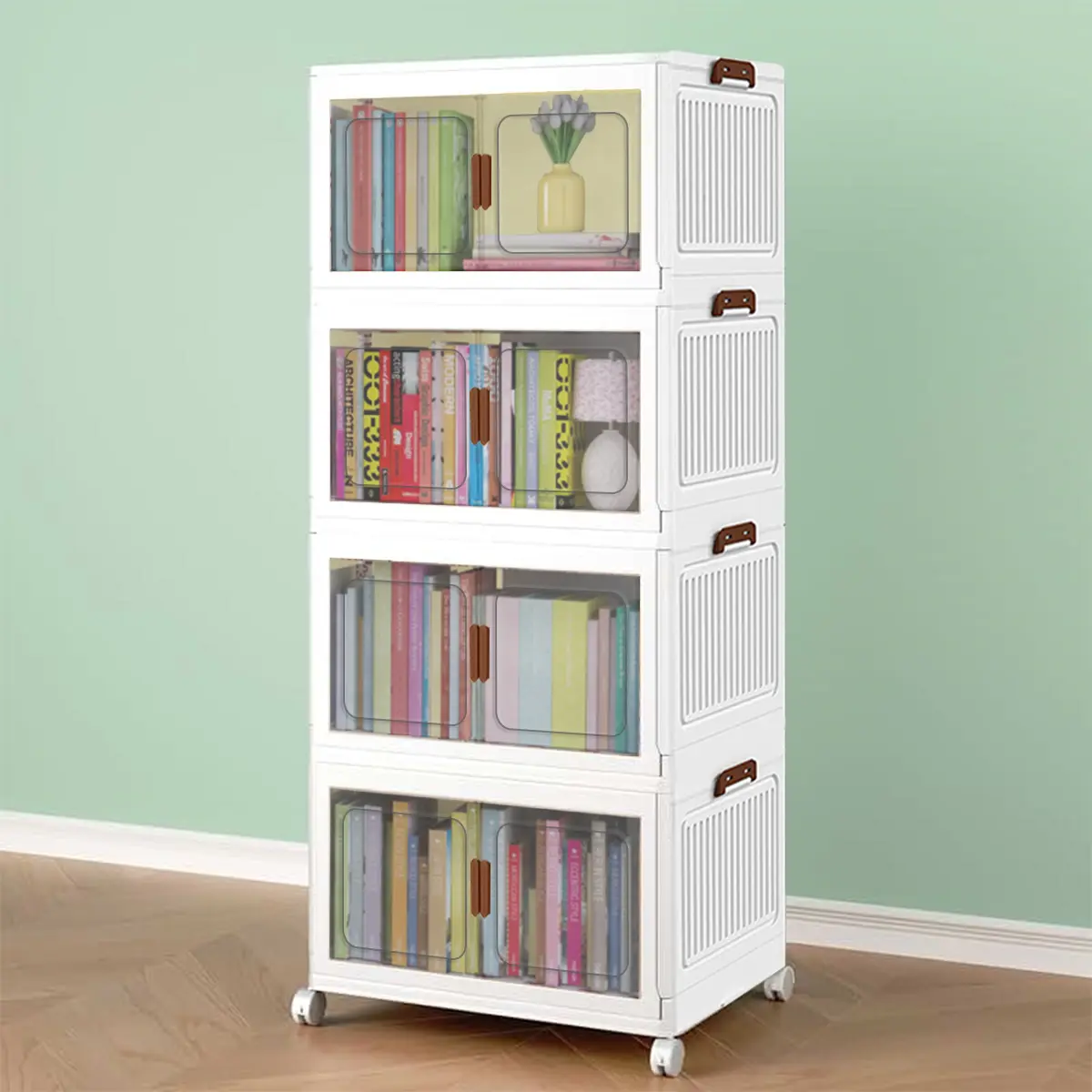 19.6inch/50cm-2/3/4/5 layers Foldable Storage Bin - Large Capacity, Stackable Organizer for Clothes, Toys, Books & More - Easy Setup, No Assembly Required - For Home Organization - Suitable for Bedroom & Living Room - Great Gift for Housewarming