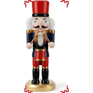 Nutcracker Christmas Decor, Christmas Ornament, Wooden Nutcracker for Shelves, Table, Fireplace (7 Inch)