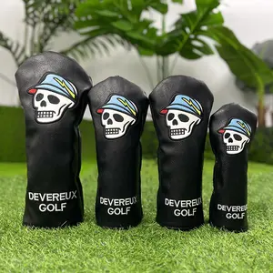 Golf Skull Club Head Covers, Driver Fairway Wood Covers, Hybrid & Iron Head Covers, Essential Golf Accessories, Durable Golf Supplies