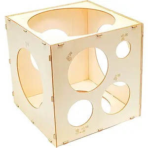 9 Holes Assemblable  Balloon Sizer Cube DIY Cube Tool Measurement Box for Party, Birthday, Wedding Decorations