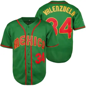 #34 Baseball Jersey for Men | Loose Fit, Button Closure, V-Neck Short Sleeve | Training, Casual Wear & Sporting Events, Durable Sportswear