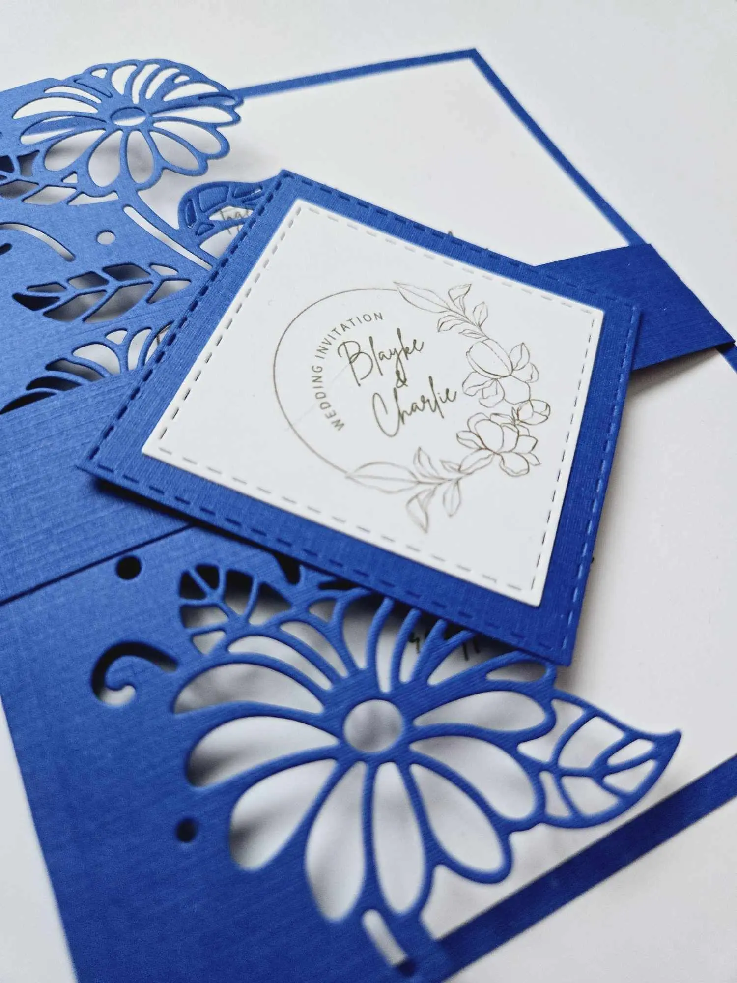 A set 10 pieces of Customized beautiful unique Classy handmade Wedding Invitations, Elegant Invitation with Envelopes