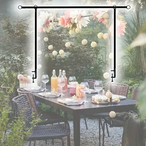 Heavy-Duty Iron Adjustable Table Stand Retractable Display Stand, Black Base Sturdy Durable Party Arch & Wedding Easel, Fits Wedding/Birthday/Halloween/Christmas Decor, No Power Required Party & Home Decor Artifact,