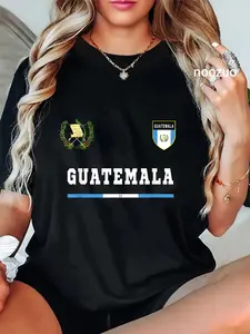 100% Cotton Unisex Guatemala Sport/Soccer Jersey Tee Flag Football T-Shirt