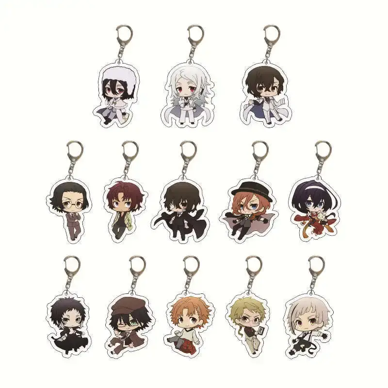 Bungo Stray Dogs Acrylic Keychain, Accessories, Gift For Fan, Nakajima Atsushi Dazai Osamu