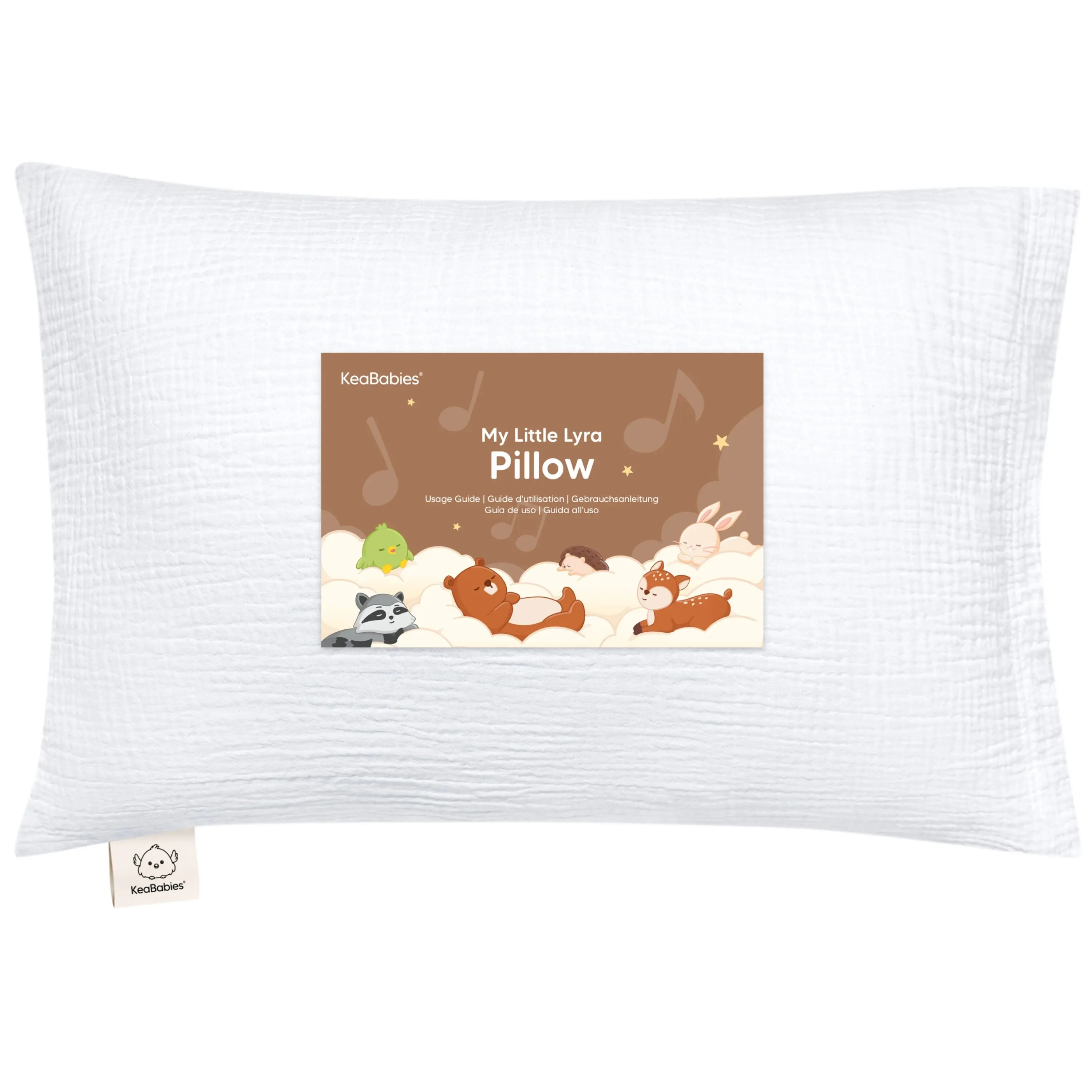 KeaBabies Toddler Pillow with Pillowcase – 13x18 Soft, Breathable Organic Cotton Muslin Kids Pillow for Sleeping, Travel, Preschool Nap, Small Bed, Toddler Age 2 Year Old to 5