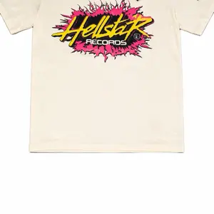 HELL STAR RECORDS T-SHIRT Men's Casual Wear with Bold Pink Logo Design - Menswear Tshirt Streetwear Man Shortsleeve Crewneck