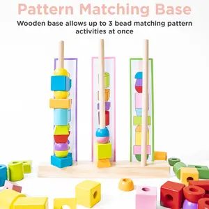 Montessori & Me Lacing Beads for Kids 3-5 | Lacing String Toys for Toddlers