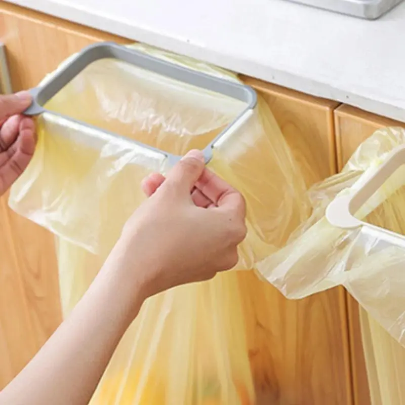 Foldable Collapsible Design Kitchen Trash Can Trash Bin Hanging Trash Garbage Bag Waste Bin For Kitchen Storage Holders Trash Racks