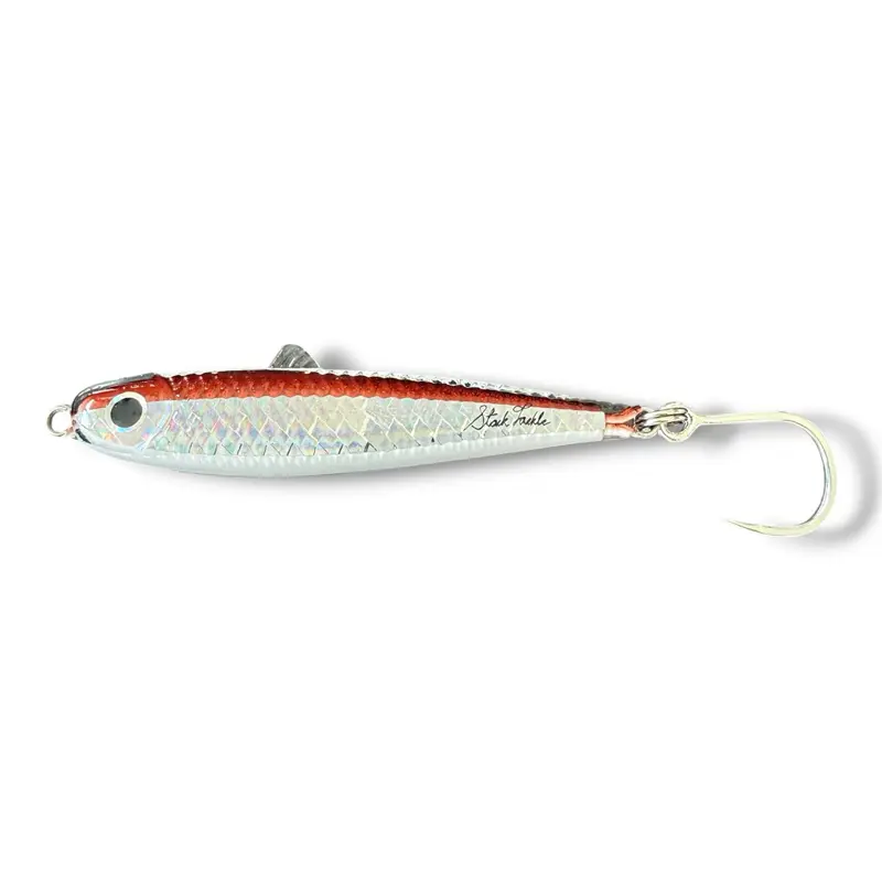 STACK TACKLE Chovie Jig, 3/4oz Epoxy Hard Bait with Mustad Inline Hook, Saltwater Fishing Lures for Multi-Species Freshwater Fishing