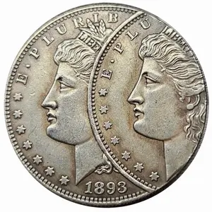 1893 S Rare Morgan Dollar Coin With Error Die Collectible US World Coin Two Faces Design.