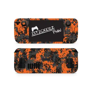 Orange Camo Vinyl Wrap Skin Compatible with Steam Deck OLED