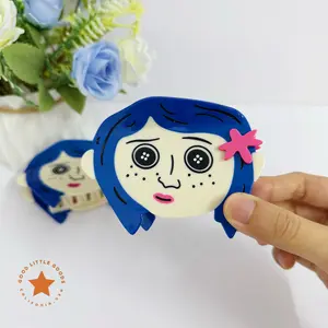 Cartoon Double-Sided Claw Hair Claw Clips, Fun Horror Character Durable Plastic for Women & Girls, Casual Design, 4 Inches, Unisex, Premium Quality