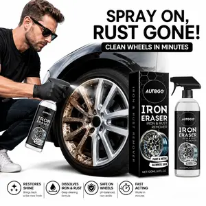 Car Rust Remover Spray & Wheel Cleaner, Safe for Rims Paint, Iron Particle Remover, Detailing Spray for Car Care, Effective Rust Removal