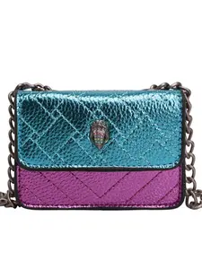 Elegant Rhombus Chain Waist Bag, Unique Design Crossbody Chest Bag, Delicate Small Square Bag, Fashionable and Stylish Accessory