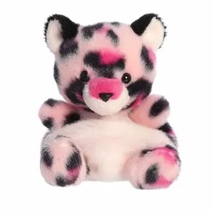 Palm Pals Adorable Regina Pink Leopard 5 inch Mini Soft Plush Collectable Stuffed Animal