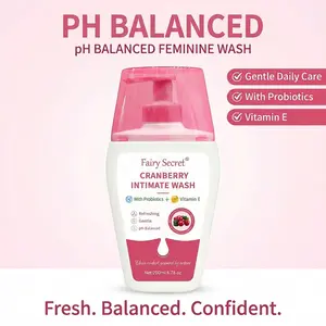 Cranberry PH Balanced Feminine Wash with Probiotic Complex & Vitamin E – Gentle Daily Cleanser for Fresh & Healthy Balance, 200ml
