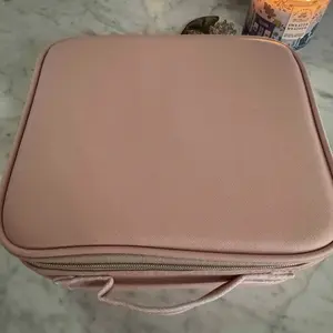 Makeup Bag with Mirror and Light Travel Makeup Train Case Cosmetic Bag Organizer Portable Artist Storage Bag with Adjustable Dividers Makeup Brushes Storage Organizer-Ideal Mother's Day Present for the Stylish Mom,sunscreen
