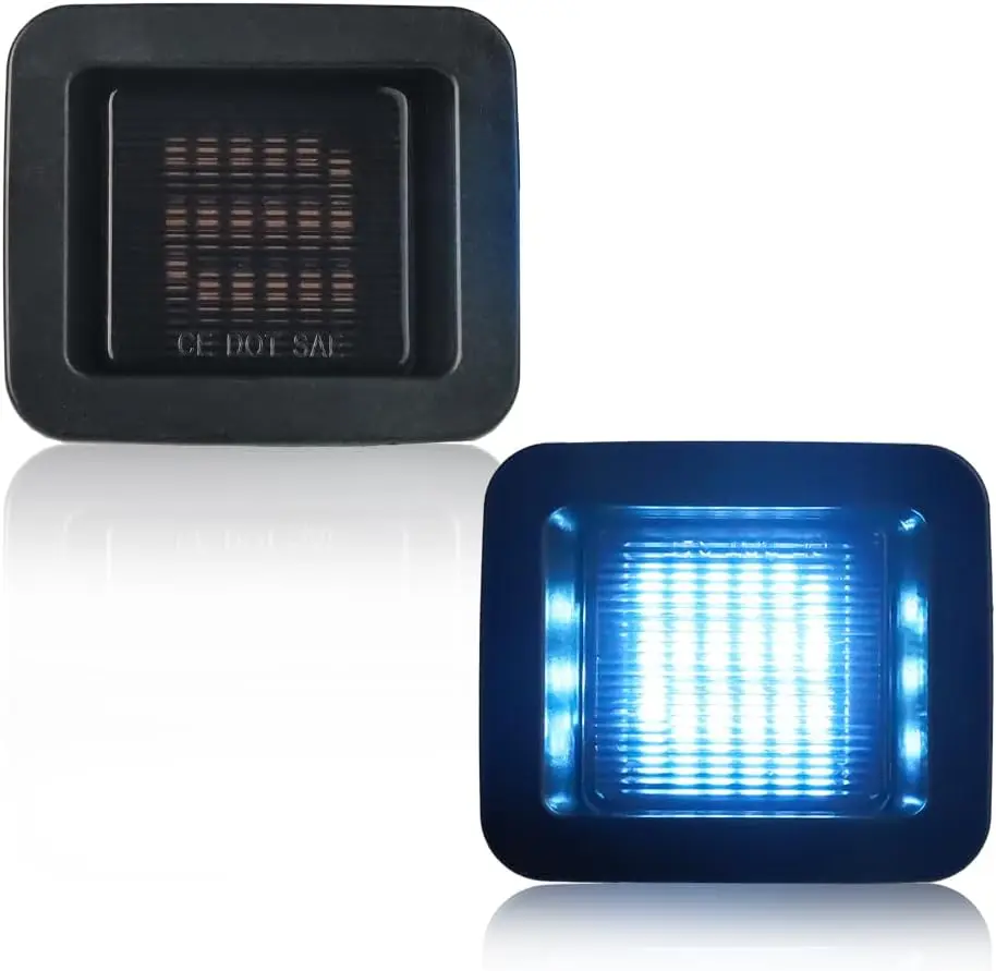 LED License Plate Light for 2015-2022 Fo-rd F150 ＆ 2017-2022 Fo-rd F150 Raptor, F150 Led Rear Tag Lamp, 6000K Ice Blue Lights, 2 PCS