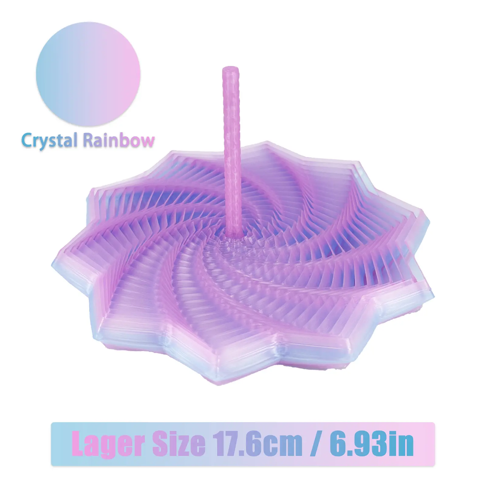 3D Printed Expanded Sensory Star Fidget Toy with Handle - Unisex Fidgets, ADHD Support, Anxiety Relief Products, Stress Relief Decoration, Comfortable Grip Tool