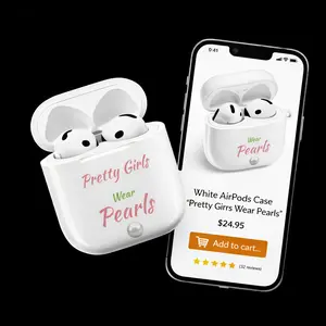 Pretty Girls Wear Pearls AirPods Case | Cute Pearl Illustration