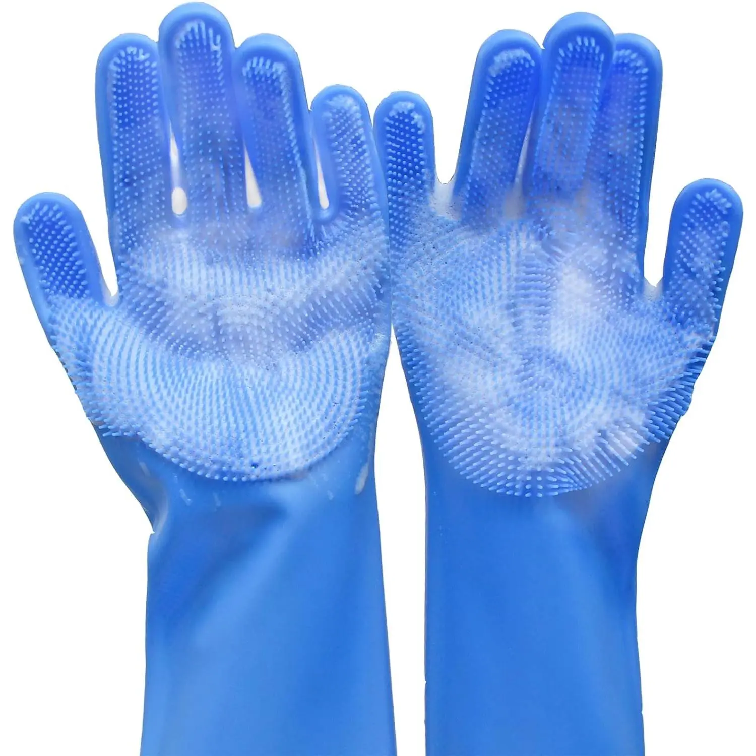 Silicone Pet Grooming Gloves for Dogs and Cats - Bathing, finger design for       Massage shampoo brush