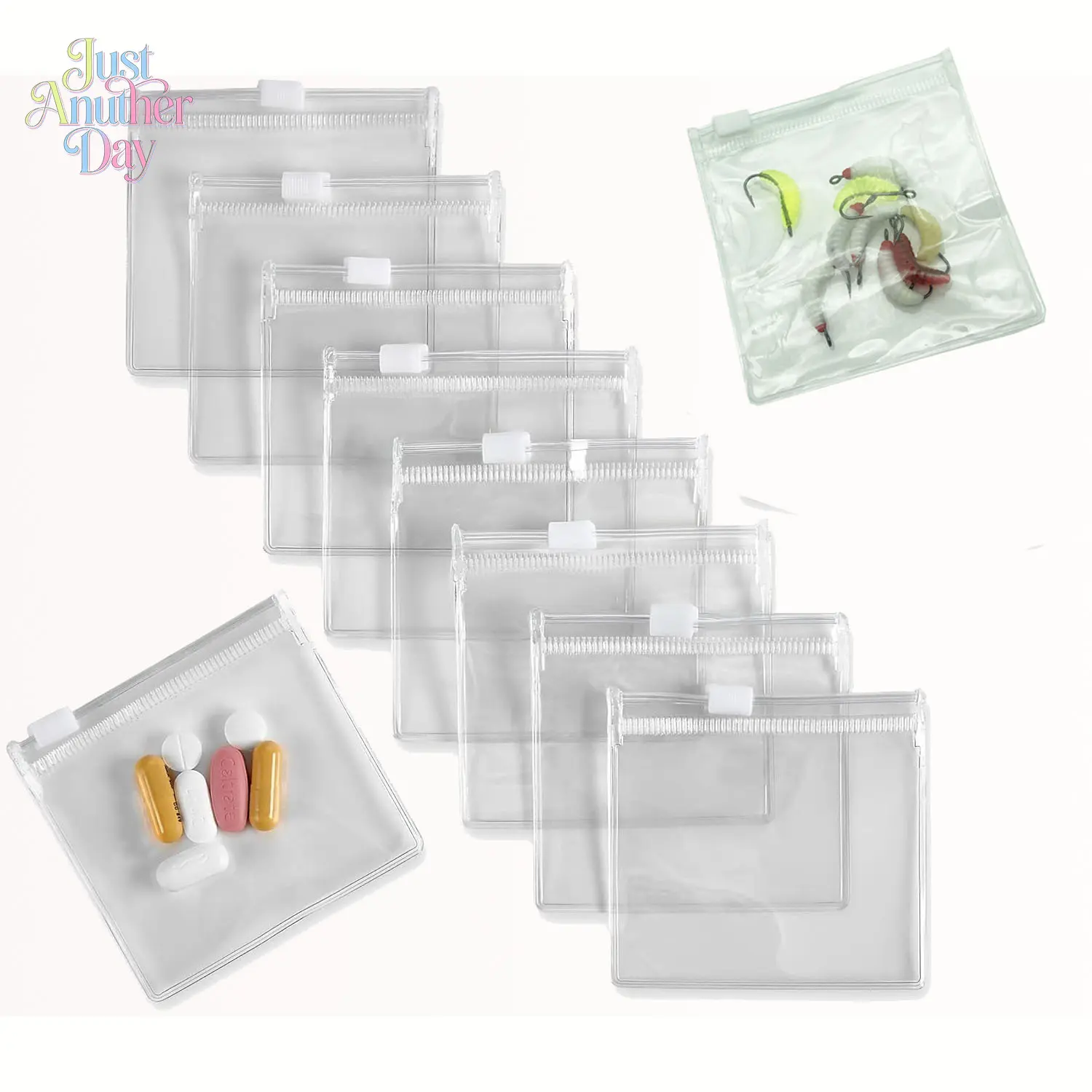 Self-sealing Zipper Pouch, Organizational Zipper Storage, 30pcs Reusable Multipurpose Jewelry Storage Bag, Rectangle Shape Storage Bag for Travel & Daily Use, Organizer, Space Saving Bags, Space Saver Bags