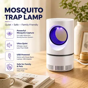 13th Generation-UV Light Mosquito Trap Lamp for Indoor Use, Portable Night Light with Quiet Operation