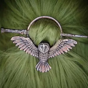 Owl hairpin old style copper color women's jewelry roof plate