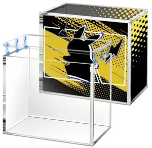 Magnetic Sealed Acrylic ETB Display Case, 5mm Thick UV Protective Clear Collectible Storage Box for Elite Trainer Trading Card Booster Boxes
