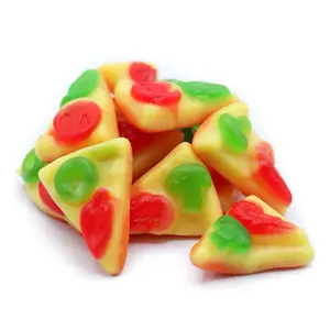 Pizza-Shaped Fruity Gummy Slices - Bulk Sweet Soft Sugar Candies, Delicious Snack for Cupboard Storage
