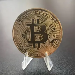 Limited Edition Gold-Plated BTC Collector Coin – Crypto Display Souvenir for Enthusiasts & Gifts