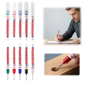 10 PCS Long Head Deep Hole Marker Pens,20mm Long Nib Marker, Longs Nose Markers, Waterproof Construction Markers Marking Tool,Permanent Markers Carpenter Ink marker Pens,Metal marking Pens