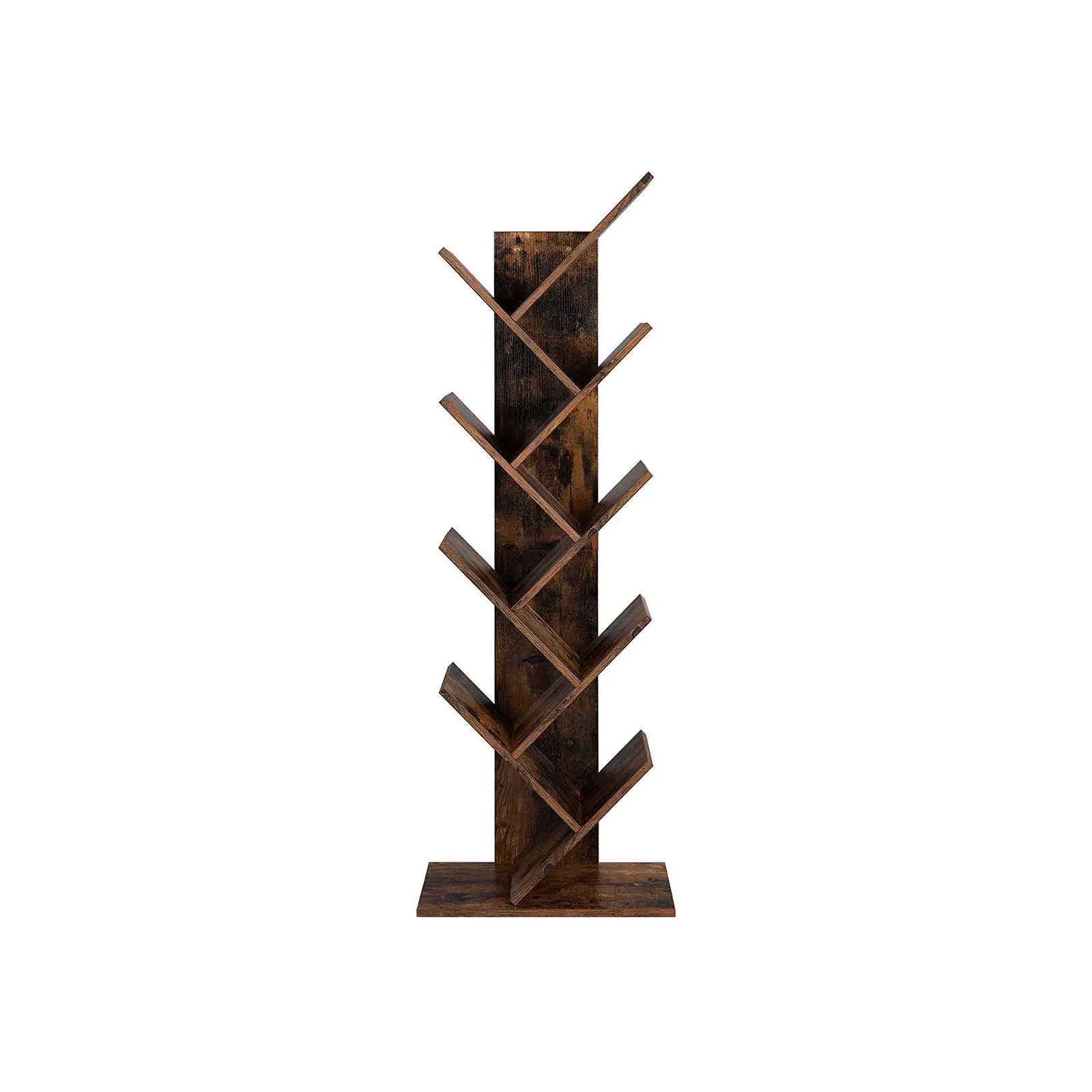 VASAGLE 8-Tier Freestanding Wooden Book Shelf, Indoor Furniture Shelves & Racks